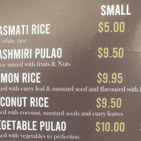 Take away prices for rice   at Shavan's Pakenham in Pakenham