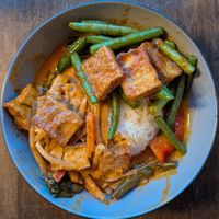 Prik Khing Tofu and Gang Dang at Phaya Thai Express in Portland