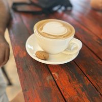 Cappuccino mit Hafermilch  at Goodtime Adventure Beach Club in Koh Tao