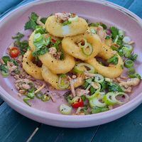 Salt and Pepper Kalamari at Velicious Café in North Narrabeen