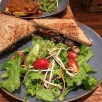 Caramelized eggplant & mushroom sandwich at Zenith in Hanoi