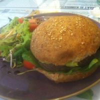 caramelized zuccini and black bean burger at Zenith in Hanoi