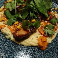 Baked celeriac and polenta dish. 32 euro, no less. at Burbank Restaurant  in Frankfurt