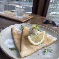 Lemon and sugar pancake   at meguri coffee  in Nikko
