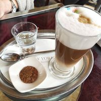 Oat milk latte at New York Cafe Budapest in Budapest