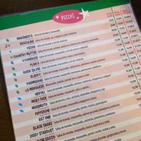 vegan options labelled at Villa di Wow in Gijon