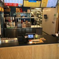 Ordering counter. Vegan items are clearly labeled. at Brasa in Hopkins