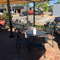 Patio seating September 2024 at Brasa in Hopkins