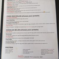 Menu at Baan Thai in Santa Maria