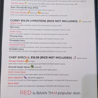 Updated menu at Baan Thai in Santa Maria