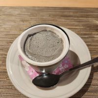 Black Sesame coconut ice cream 😋 at Eigikutei in Los Angeles