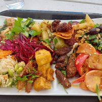 Large plate filled with goodness at Sattgrün - Hafen in Dusseldorf