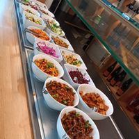 Die Auswahl am kalten Buffet at Sattgrün - Hafen in Dusseldorf