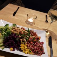 Salad buffet dish at Sattgrün - Hafen in Dusseldorf