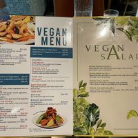 Vegan menu (more vegan specials available if you scan the qr code on the table)  at Sai Nahm Thai Kitchen in Norwest