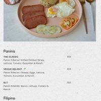 No vegan options on the menu; all paninis are based on egg/dairy at El Flamenco Cafe  in San Juan Siquijor