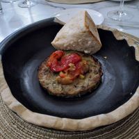 Artischocke mit Piquillo- Paprika und Parmentier at Delta Hotel in Deltebre