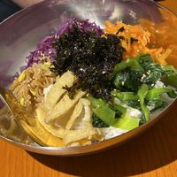 Vegan plate  at Ningen Restaurant in Tokyo