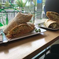 Chipotle kubbe and hummus kubbe at Persilleriet - St. Olavs Hospital in Trondheim