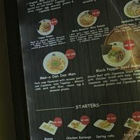 Menu  at Men-o Ramen in Copenhagen