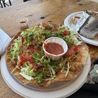 American Vegan Tostada  at Tacos Pexito in Sesimbra