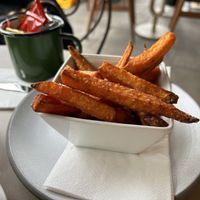 Sweet potato friess  at Silverberry in North West London