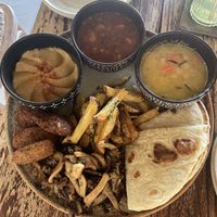 Vegan platter 175K  at Elamu Lombok in 