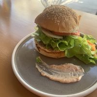 Veggie burger   at V-Tribe in Chiang Mai