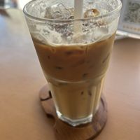Iced latte, no extra for oat milk   at V-Tribe in Chiang Mai