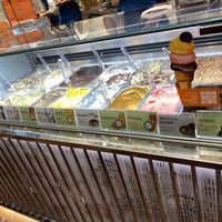 In green marked vegan flavours   at Venchi in Venice