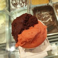 Strawberry and dark chocolate at Venchi in Venice