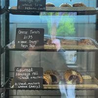 some vegan pastries today was carmalised onion and vegan cheese at Lenny's of Eastgate in Rochester