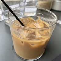 Iced coffee with oat milk   at Kofi Microroastery in Ioannina
