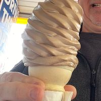 Vegan soft serve   at Dairy Twist Cafe in Wolverine Lake
