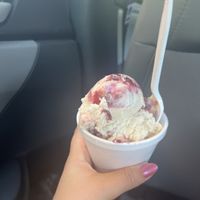 Oat milk blueberry pancake   at Dairy Twist Cafe in Wolverine Lake