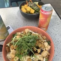 Caesar salad and Knivsöder, with tasty fresh  drinks   at Mahalo - Kungsholmen in Stockholm