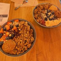 Smoothie bowls (top one has extra almond butter - would not recomment just because it’s very filling as is, you don’t need extra nut butter belive me)  at Mahalo - Kungsholmen in Stockholm