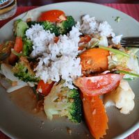 Stir fried veggies with rice at Café Indochine Restaurant - Siem Reap in Siem Reap