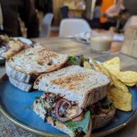BBQ mushrooms and tofu sandwich at HQ Urban Kitchen in Swansea