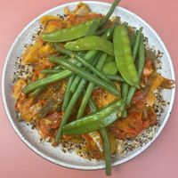 Vegan shakshuka with quinoa   at fossette in Paris