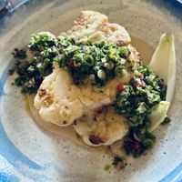 cauliflower steak  at Fitz's Bar in Doolin