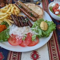 Veggie Mix (vegan) and Šopska salat (vegeterian) at Vrata Orijenta in Mostar