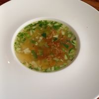 vegetable soup at Sosaku Vegan Restaurant in Vienna