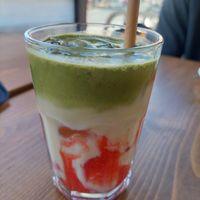 Strawberry matcha latte 6eur at Food For Fit  in Sliema