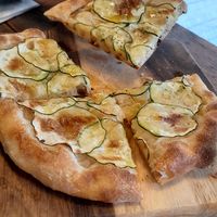 Pizetta with zucchini at Romeo's  in Haarlem