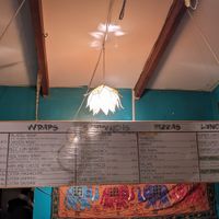 Menu at Charlis'nack in Copacabana