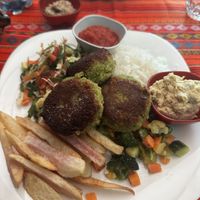 Falafel dish   at Charlis'nack in Copacabana