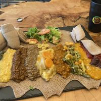 The vegan platter  at The Spicy Ethiopian in Toronto