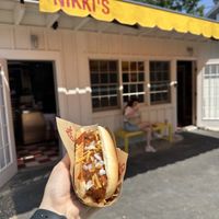 Detroit dog  at Nikki's Not Dog Stand in Sag Harbor