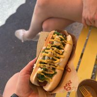 Chicago dog  at Nikki's Not Dog Stand in Sag Harbor